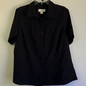 C J Banks black button shirt  1X